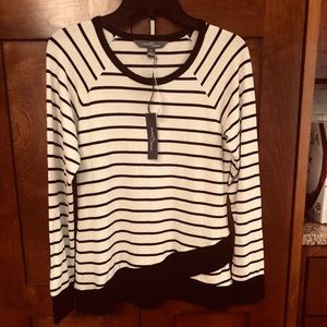 NWT, from Stitch Fix, black and white striped top